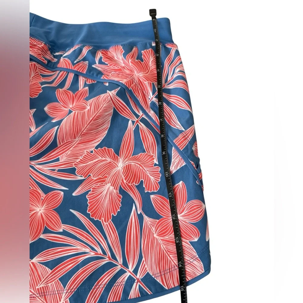 Lands End Womens Board Shorts, EUC, Size-L, Color-Orange/Blue/White - Picture 6 of 7